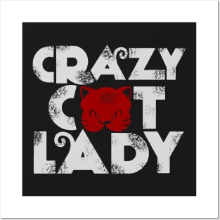 crazy cat lady 1 Posters and Art